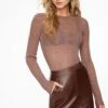 Dynamite Ali Faux Leather Mini Skirt In French Roast Brown