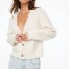 Dynamite Heavenlyarn™ V-Neck Cardigan In Sea Salt Melange