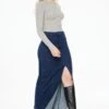 Dynamite Denim Maxi Skirt In Indigo Dark