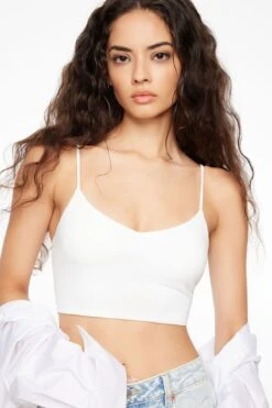 Dynamite Kai Sculpt Crop Top In Bright White