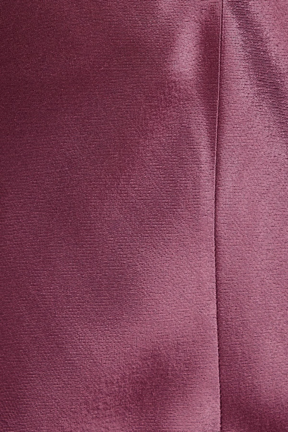 Dynamite Square Neck Satin Slip Midi Dress In Damson Purple - Image 4