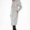 Dynamite Wool Trench Coat In Grey