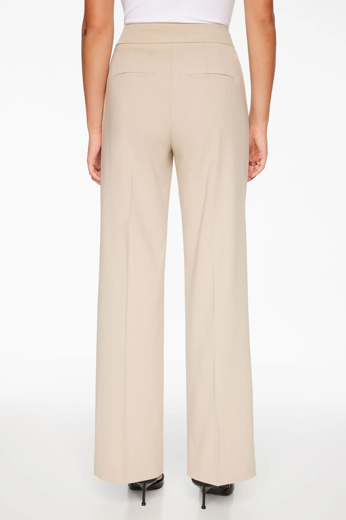 Dynamite Yasmin Straight Leg Pants In Pure Cashmere Brown - Image 4