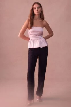 Dynamite Vivienne Slim Pants In Jet Black