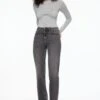 Dynamite Justina Straight Leg Jeans In Black Medium Dark
