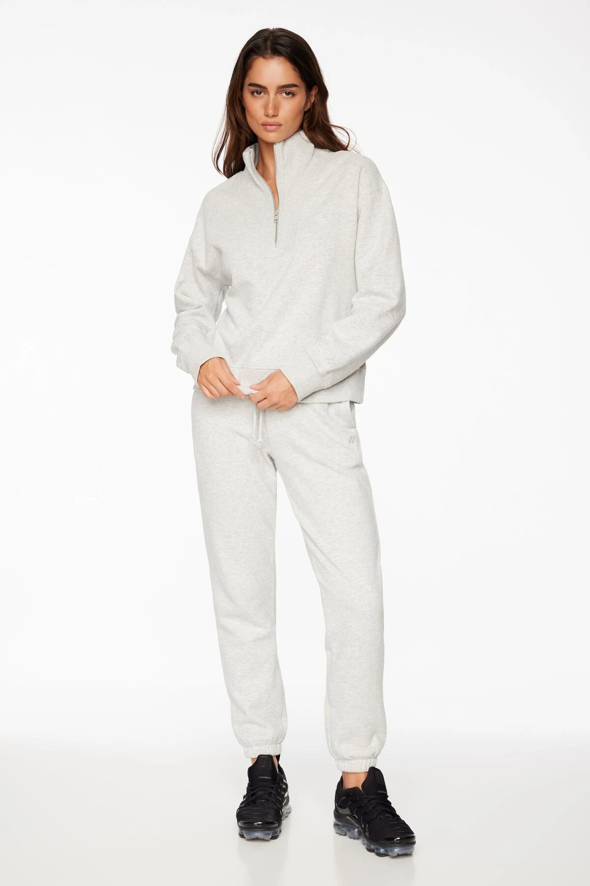 Dynamite Fleece Jogger Pants In Fall Grey Mix - Image 2