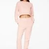 Dynamite Fleece Jogger Pants In Pink Blossom