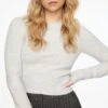 Dynamite Heavenlyarn™ Spongy Bodycon Sweater In Medium Grey Melange