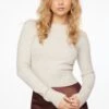 Dynamite Heavenlyarn™ Spongy Bodycon Sweater In Rainy Day Beige Melange