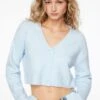Dynamite Heavenlyarn™ Cropped Cardigan In Celestial Blue