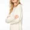 Dynamite Long Sleeve Crew Neck Sweater In Rainy Day Beige