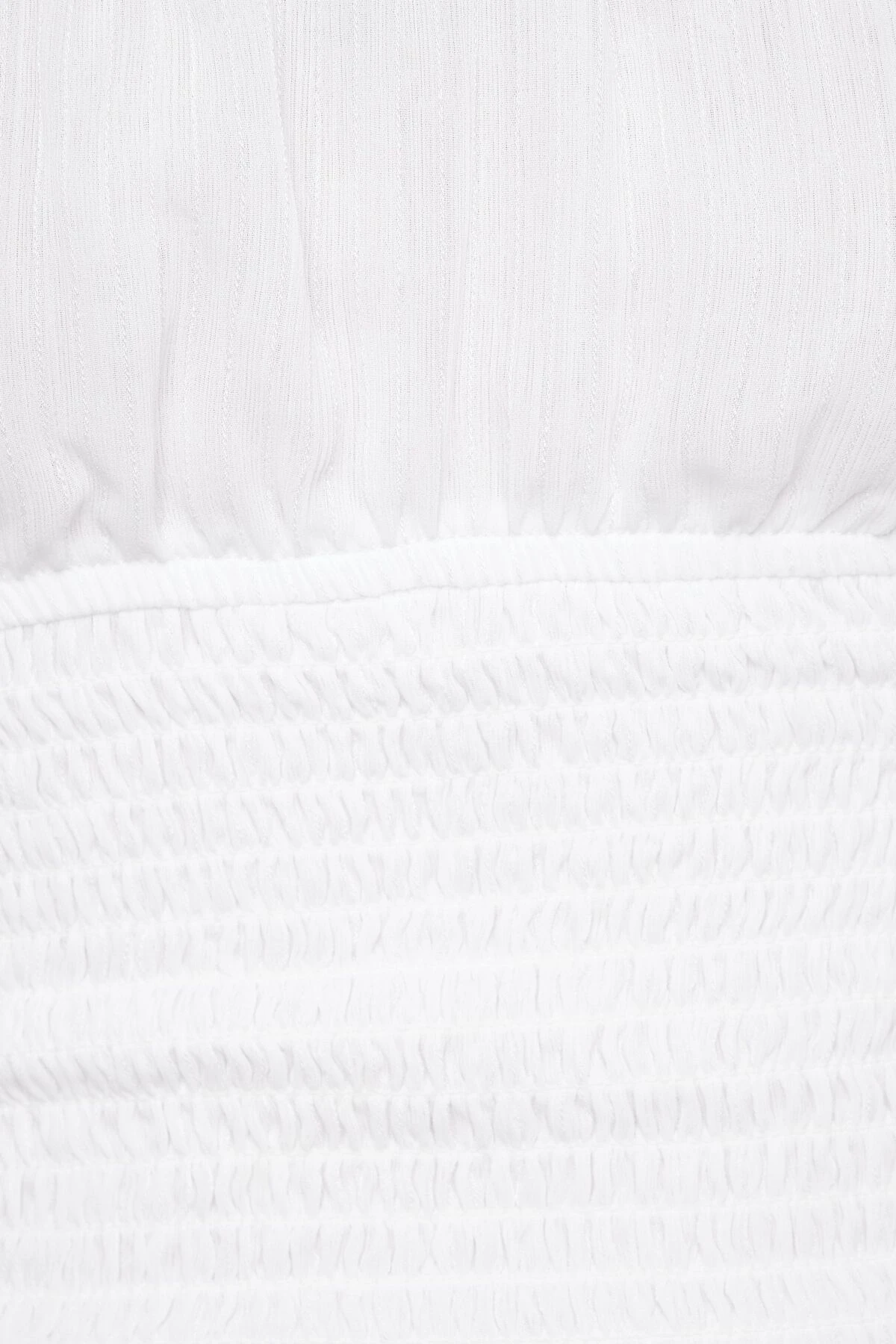 Dynamite Lilie Balloon Sleeve Smocked Top In Bright White - Image 4