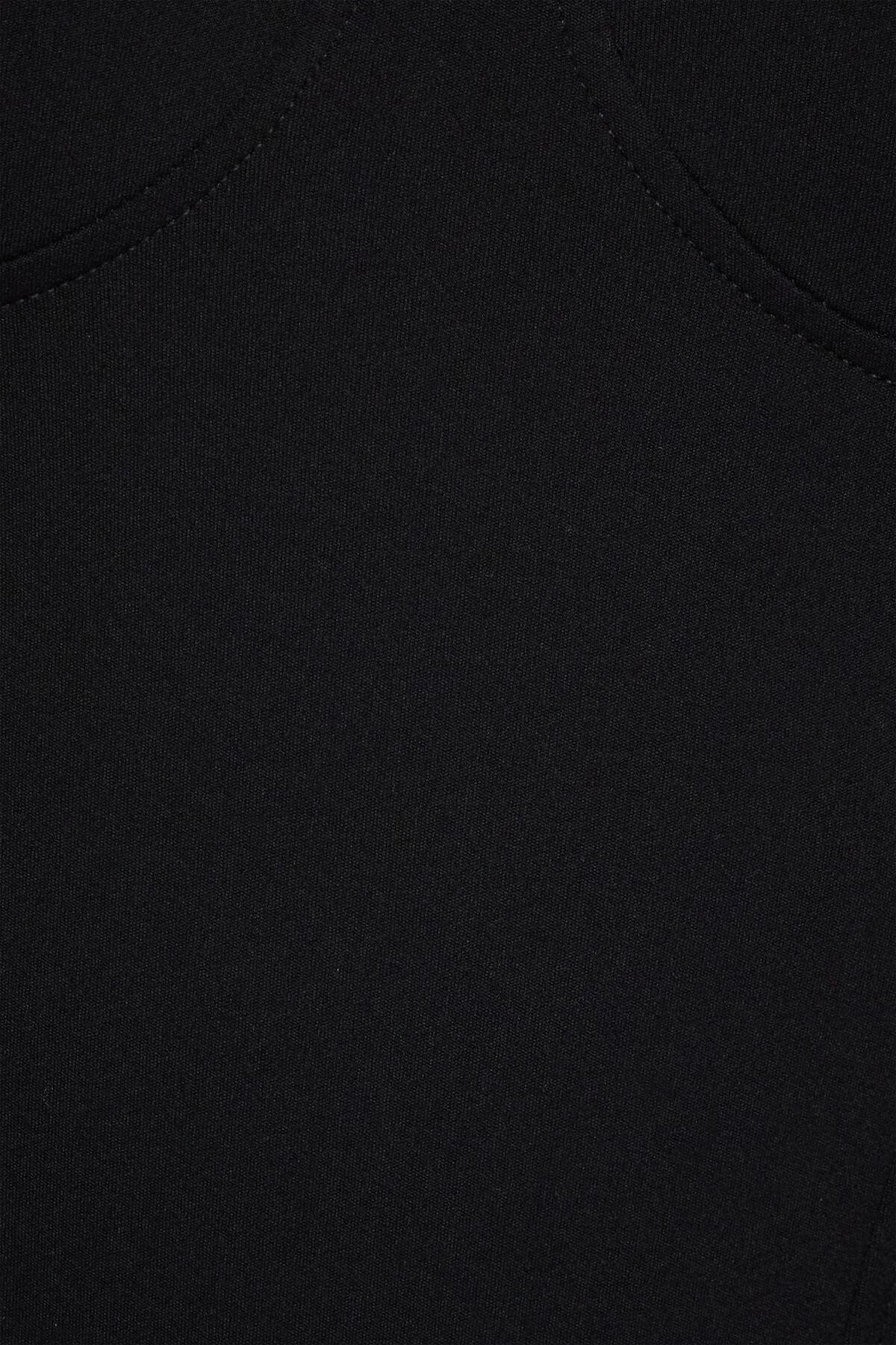 Dynamite Addie Sculpt Long Sleeve Corset Bodysuit In Jet Black - Image 4