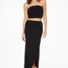 Dynamite Sculpt Hardware Maxi Skirt In Jet Black