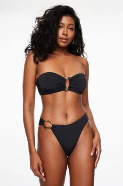 Dynamite Organic Hardware Bikini Bottom In Jet Black