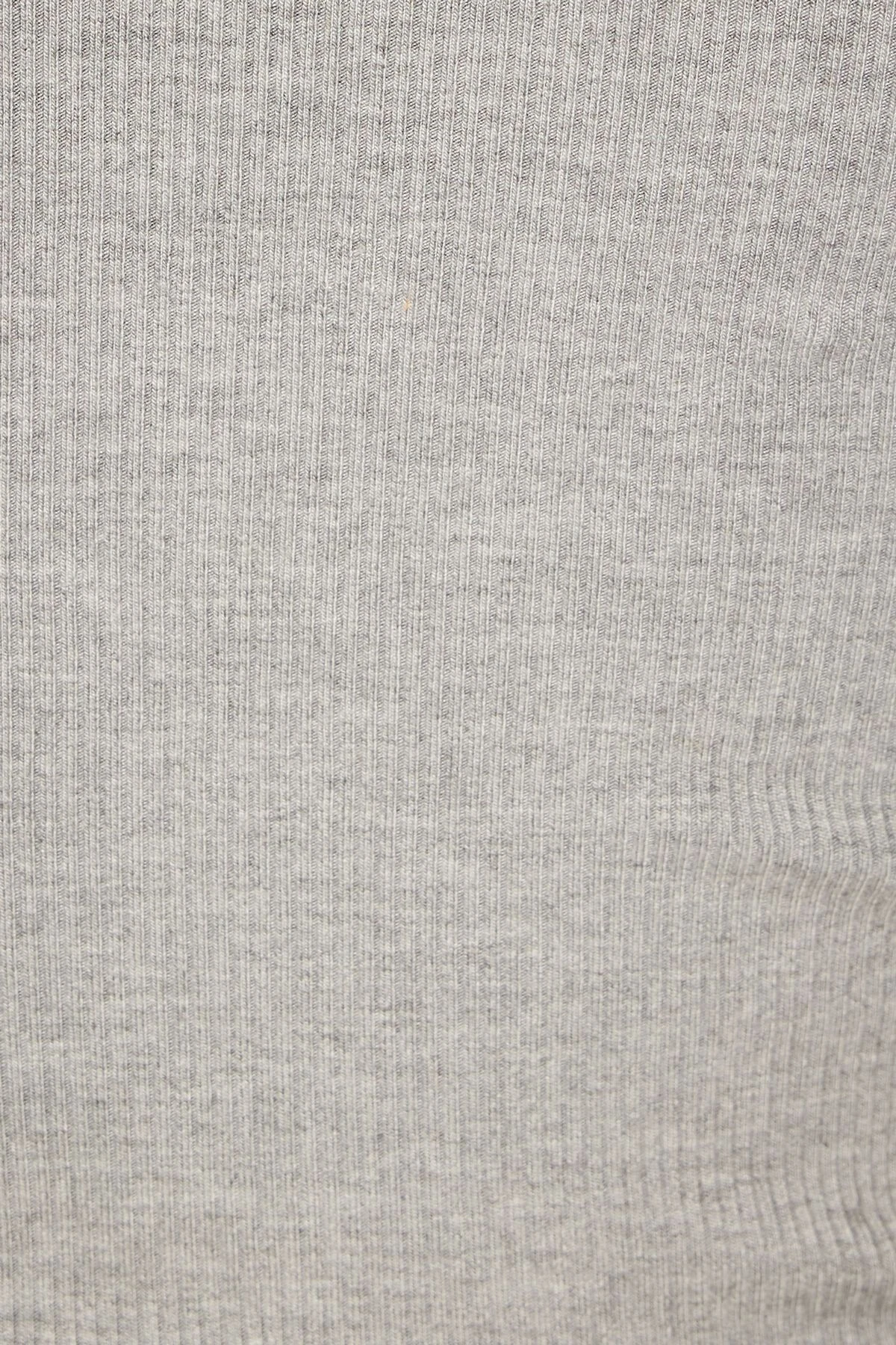 Dynamite Drea Short Sleeve Crew Neck Bodysuit In Fall Grey Mix - Image 5