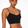 Dynamite Kai Sculpt Crop Top In Jet Black