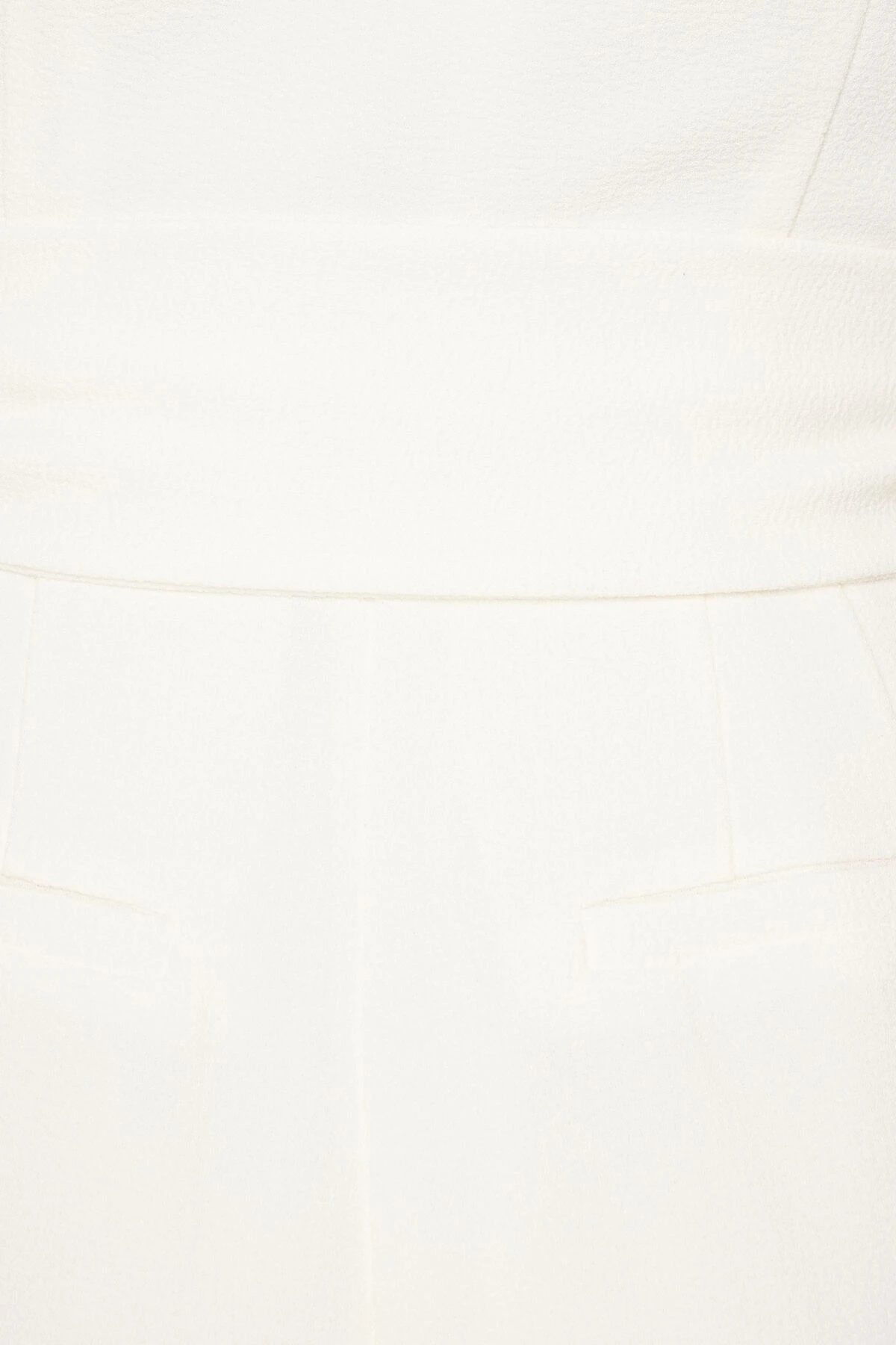 Dynamite Rania Belted Blazer Jumpsuit In Sea Salt Off White - Image 4