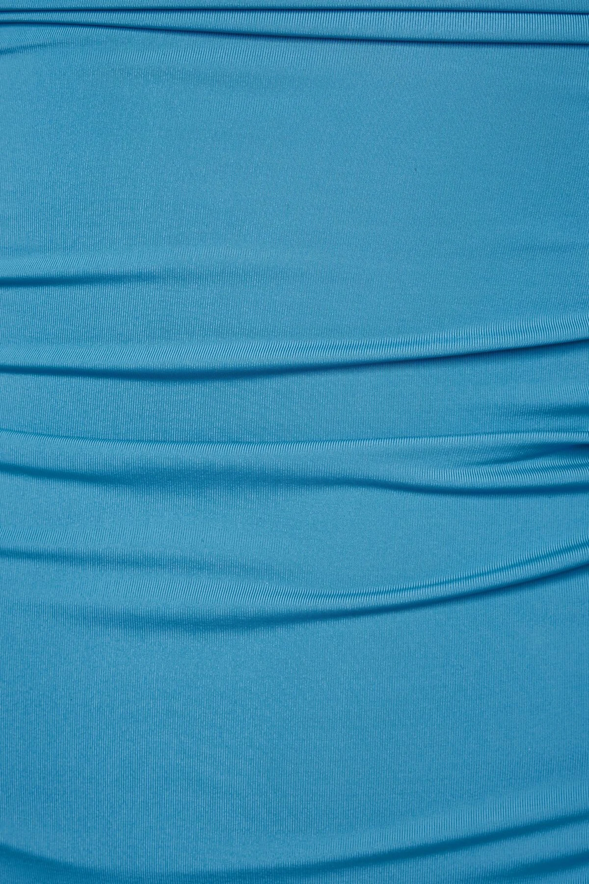 Dynamite Ruched One Piece Swimsuit In Sea Of Belize Blue - Image 4