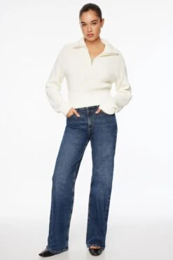 Dynamite Heidi Wide Leg Jeans In Indigo Medium