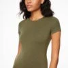 Dynamite Drea Jersey Crew Neck Tee In Kalamata Green