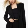 Dynamite Athena Relaxed Open Blazer In Jet Black