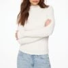 Dynamite Maisie Popcorn Textured Top In Sea Salt Off-White