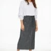 Dynamite Plissé Column Maxi Skirt In Turbulence Grey