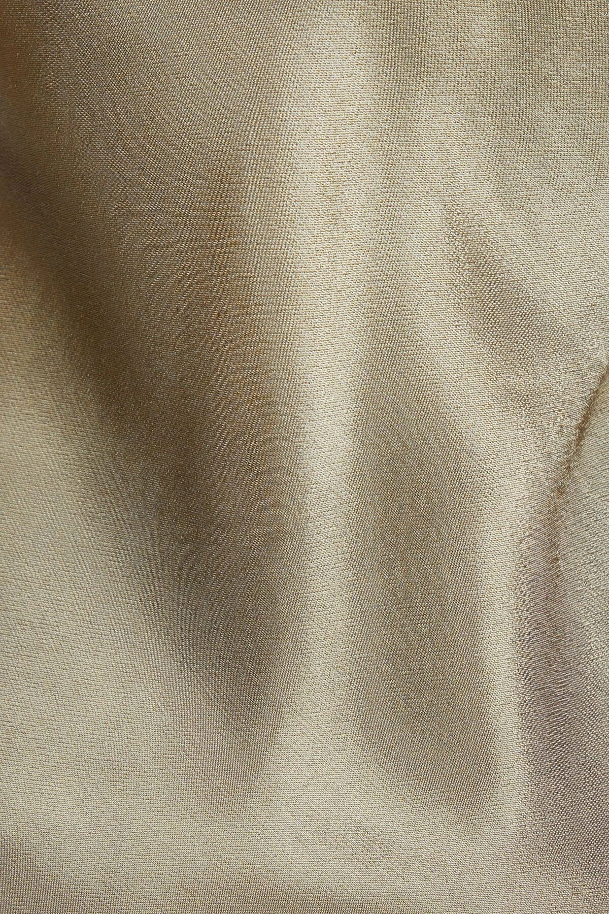 Dynamite Asymmetric Satin Cami In Light Pewter Khaki - Image 5