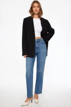 Dynamite Justina Straight Leg Jeans In Interlude Blue