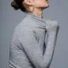 Dynamite Long Sleeve Turtleneck Top In December Grey Mix