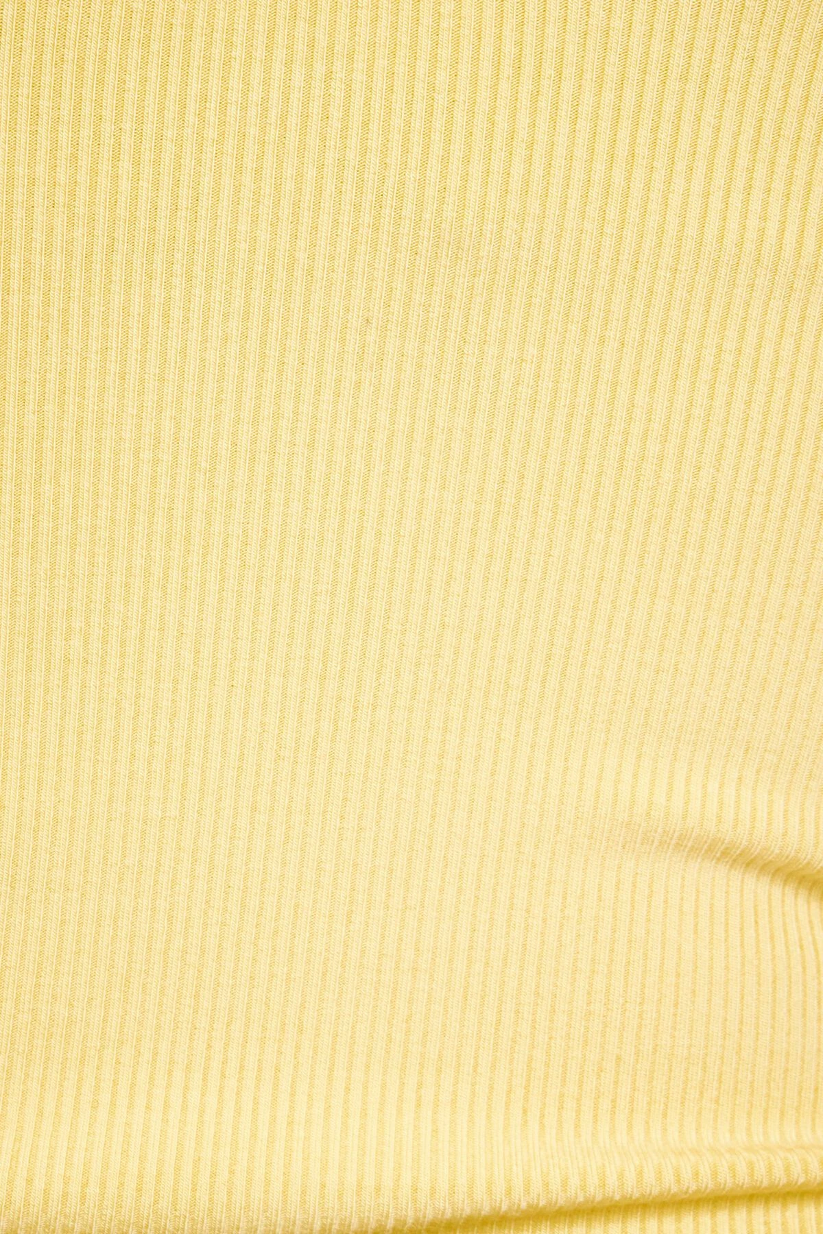 Dynamite Skye Open Back Bodysuit In Lemon Sorbet Yellow - Image 6